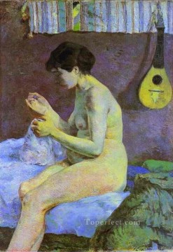 Estudio de un desnudo Suzanne Costura Postimpresionismo Primitivismo Paul Gauguin Pinturas al óleo
